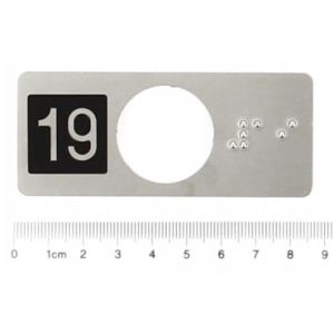 CHICKLET STAINLESS STEEL (VR) WITH BRAILLE 19