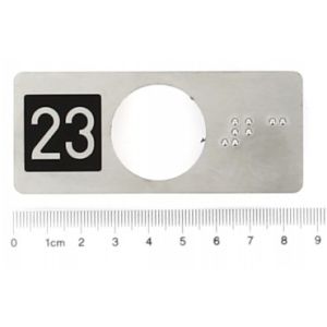 CHICKLET STAINLESS STEEL (VR) WITH BRAILLE 23