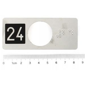 CHICKLET STAINLESS STEEL (VR) WITH BRAILLE 24