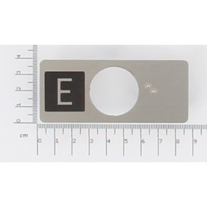 CHICKLET STAINLESS STEEL (VR) WITH BRAILLE E