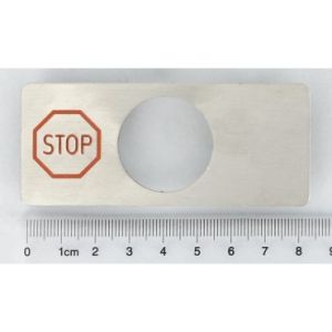 CHICKLET STAINLESS STEEL (VR) W/O BRAILLE STOP
