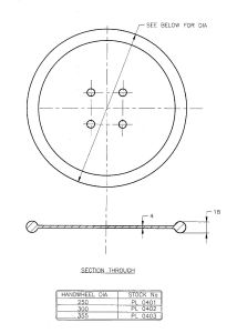 SPOKELESS HAND WINDING WHEEL 14 (355mm) "