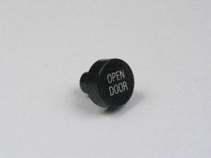 PUSH BUTTON - OLD TYPE, ROUND, BLACK, WHITE LEGEND (DO)