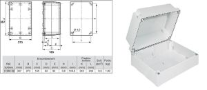 BOITE PLEXO ETANCHE IP55 IK08,359X265X154MM
