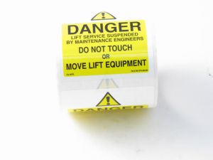 NOTICE - DANGER LIFT SERVICE SUSPENDED