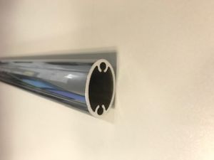 HANDRAIL - BRUSHED CHROME FINISH, VENTO TYPE, 670MM LONG