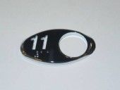 CHICKLET - FOR GEN 2, OVAL, CHROME MIRROR, W/BRAILLE (MRK 11 ON L/H)