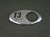 CHICKLET - FOR GEN 2, OVAL, CHROME MIRROR, W/BRAILLE (MRK 13 ON L/H)