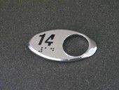 CHICKLET - FOR GEN 2, OVAL, CHROME MIRROR, W/BRAILLE (MRK 14 ON L/H)