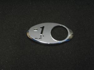 CHICKLET - FOR GEN 2, OVAL, CHROME MIRROR, W/BRAILLE (MRK -1 ON L/H)