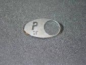 CHICKLET - FOR GEN 2, OVAL, CHROME MIRROR, W/BRAILLE (MRK P ON L/H)