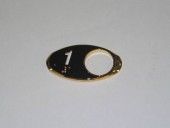 CHICKLET - FOR GEN 2, OVAL, MIRROR GOLD, W/BRAILLE (MRK 1 ON L/H)