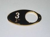 CHICKLET - FOR GEN 2, OVAL, MIRROR GOLD, W/BRAILLE (MRK 3 ON L/H)