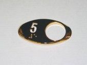 CHICKLET - FOR GEN 2, OVAL, MIRROR GOLD, W/BRAILLE (MRK 5 ON L/H)