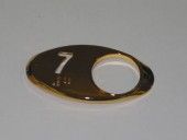 CHICKLET - FOR GEN 2, OVAL, MIRROR GOLD, W/BRAILLE (MRK 7 ON L/H)