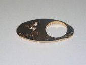 CHICKLET - FOR GEN 2, OVAL, MIRROR GOLD, W/BRAILLE (MRK -4 ON L/H)