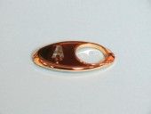 CHICKLET - FOR GEN 2, OVAL, MIRROR GOLD,  W/BRAILLE (MRK A ON L/H)