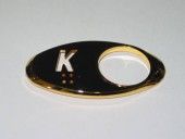 CHICKLET - FOR GEN 2, OVAL, MIRROR GOLD, W/BRAILLE (MRK K ON L/H)