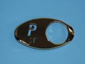 CHICKLET - FOR GEN 2, OVAL, MIRROR GOLD, W/BRAILLE (MRK P ON L/H)