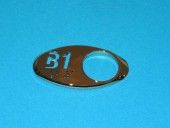 CHICKLET - FOR GEN 2, OVAL, MIRROR GOLD, W/BRAILLE (MRK B1 ON L/H)