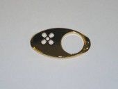 CHICKLET - FOR GEN 2, OVAL, MIRROR GOLD, WITHOUT BRAILLE (MRK FAN SYMBOL ON L/H)