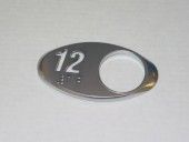 CHICKLET - FOR GEN 2, OVAL, CHROME SATIN, WITH BRAILLE (MRK 12 ON L/H)
