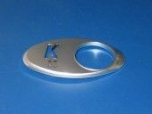CHICKLET - FOR GEN 2, OVAL, CHROME SATIN, WITH BRAILLE (MRK K ON L/H)